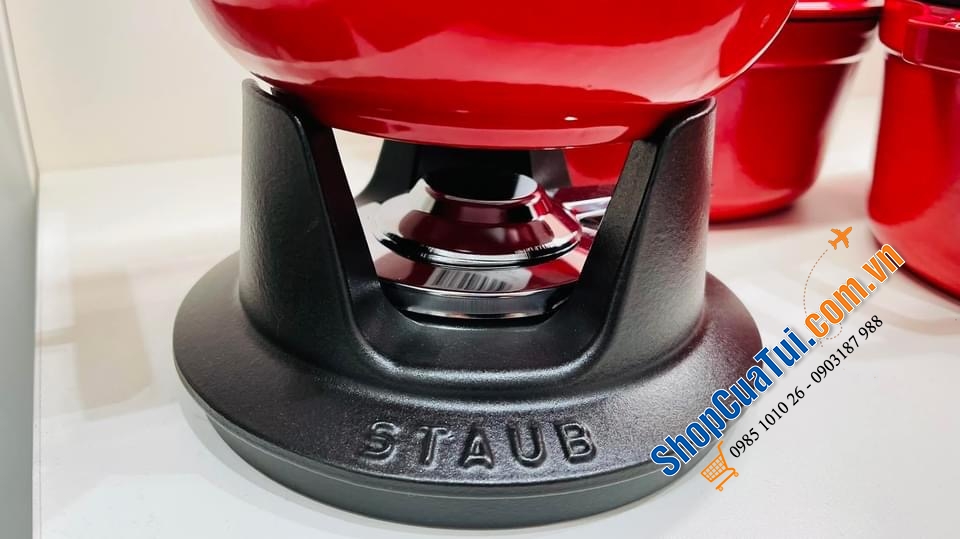 Nồi lẩu fondue Staub đỏ 20 cm