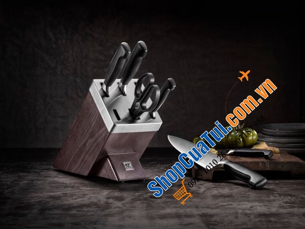 BỘ DAO TỰ MÀI ZWILLING GOURMET 7 MÓN - set dao có khả năng tự mài - made in Germany