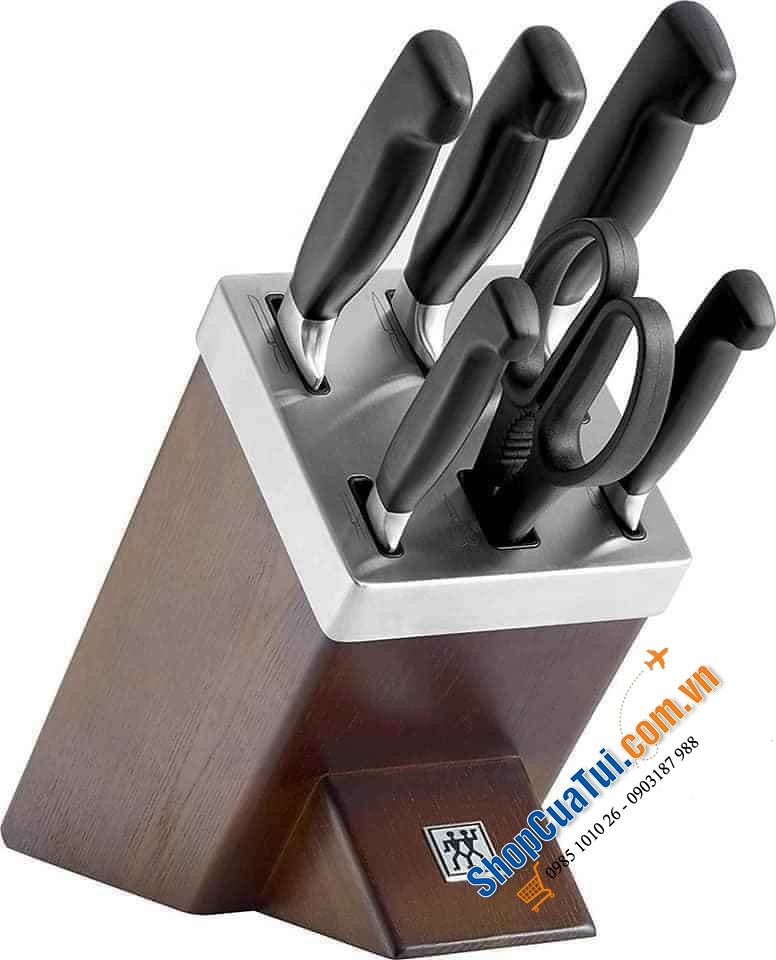 BỘ DAO TỰ MÀI ZWILLING GOURMET 7 MÓN - set dao có khả năng tự mài - made in Germany