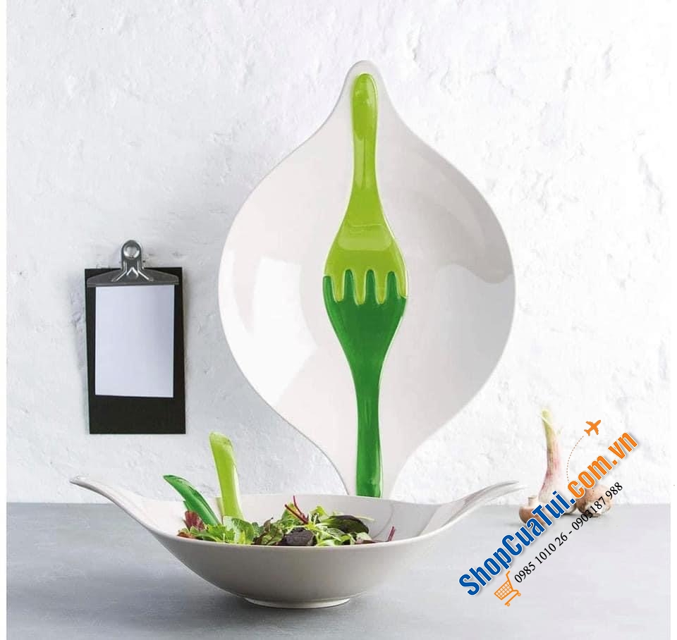 SET BÁT TRỘN SALAT KÈM THÌA TRỘN KOZIOL - MADE IN GERMANY.