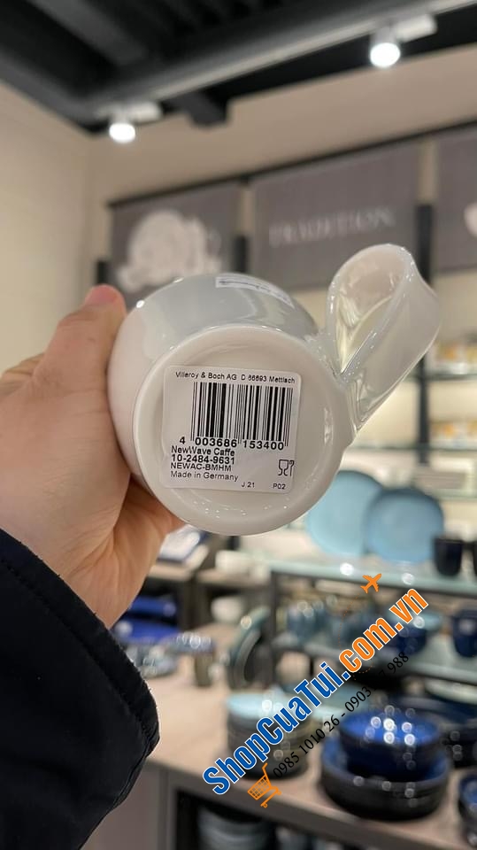 Trọn bộ Đĩa - Cốc - Thìa uống cà phê/ trà Villeroy Boch New Wave.