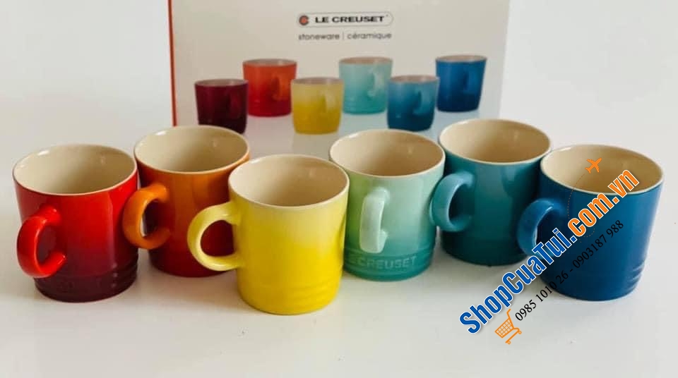 BỘ 6 CỐC LE CREUSET CẦU VỒNG 100ml KÈM HỘP