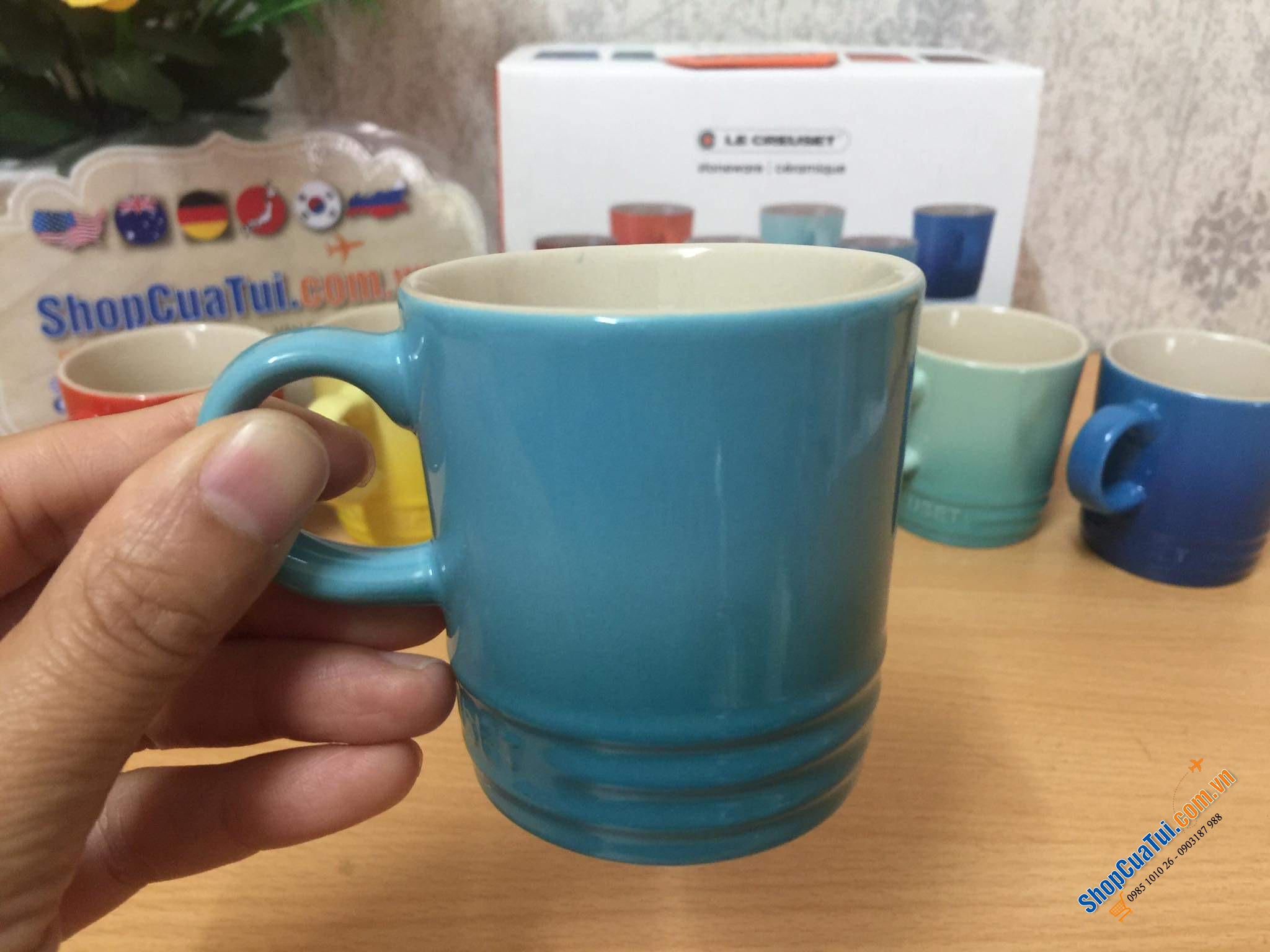 BỘ 6 CỐC LE CREUSET CẦU VỒNG 100ml KÈM HỘP