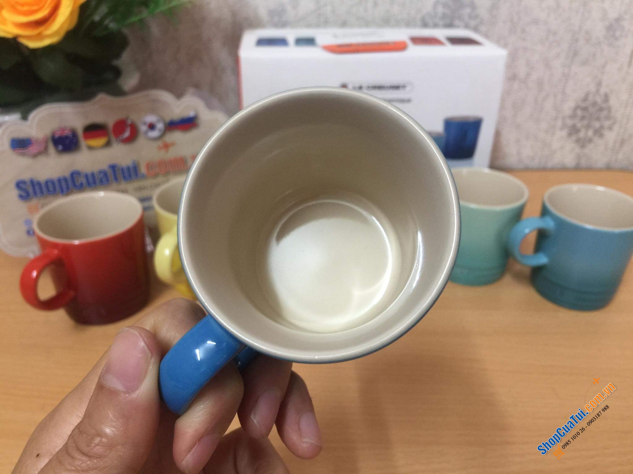 BỘ 6 CỐC LE CREUSET CẦU VỒNG 100ml KÈM HỘP