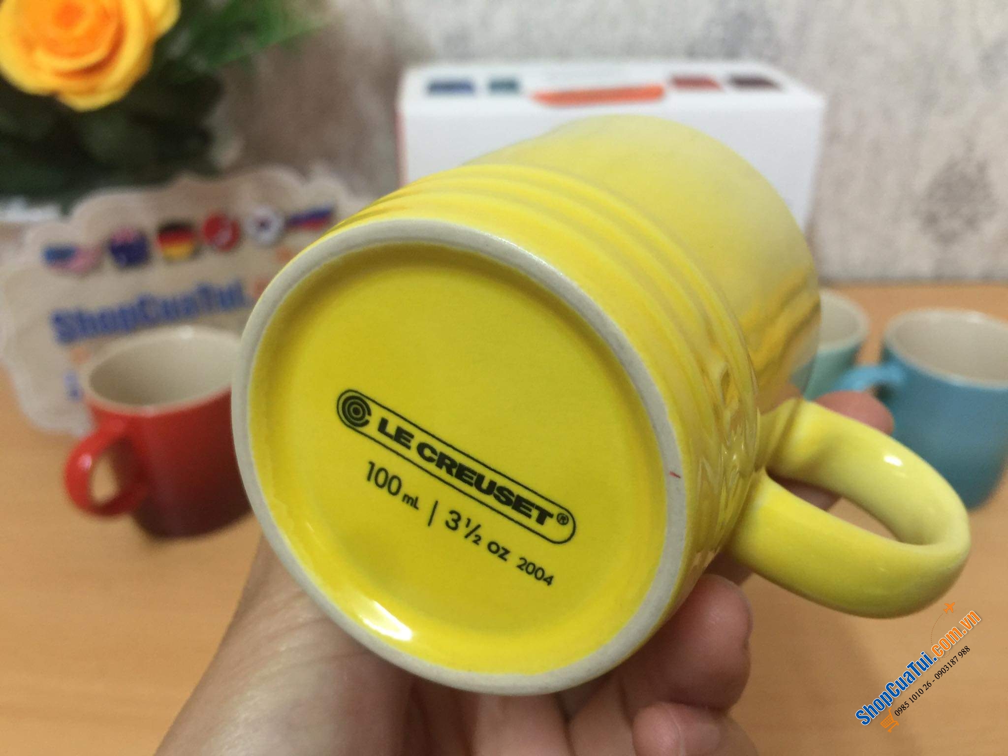 BỘ 6 CỐC LE CREUSET CẦU VỒNG 100ml KÈM HỘP