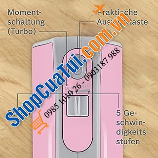 Máy Đánh Trứng Cầm Tay Bosch MFQ4030K Rosa màu Hồng 500W