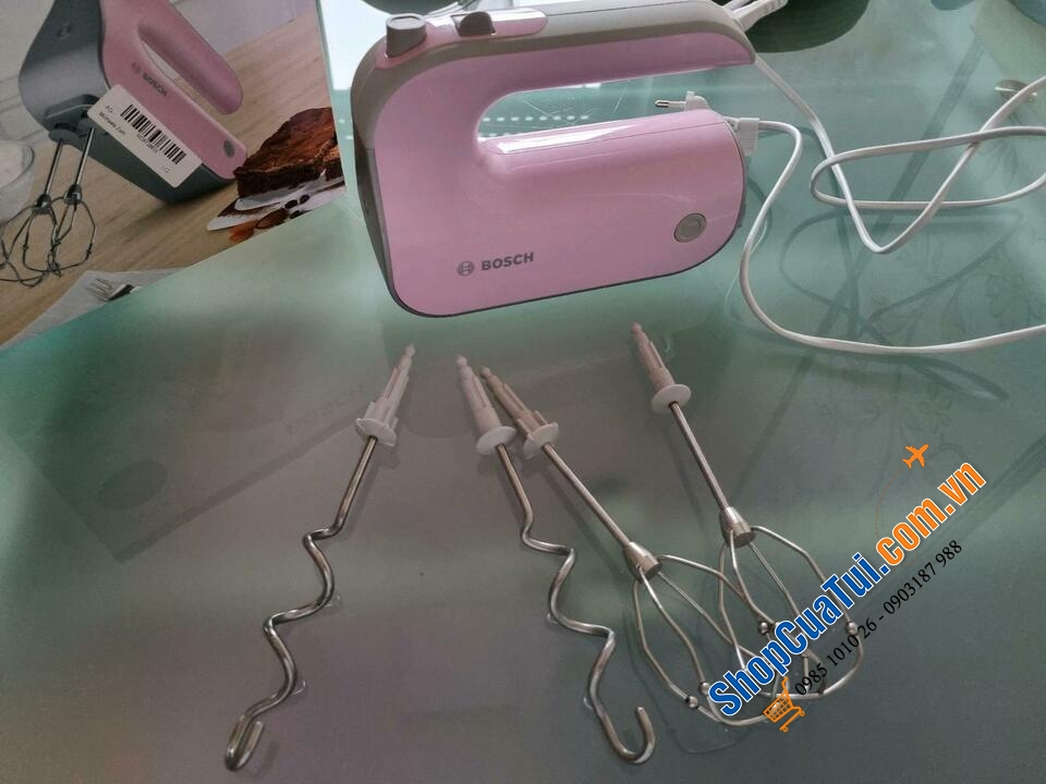 Máy Đánh Trứng Cầm Tay Bosch MFQ4030K Rosa màu Hồng 500W