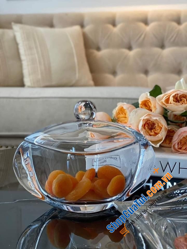 Âu, thố đựng mứt, kẹo Bohemia siêu đẹp - Xếp 5 âu thành bông hoa tuyệt mỹ