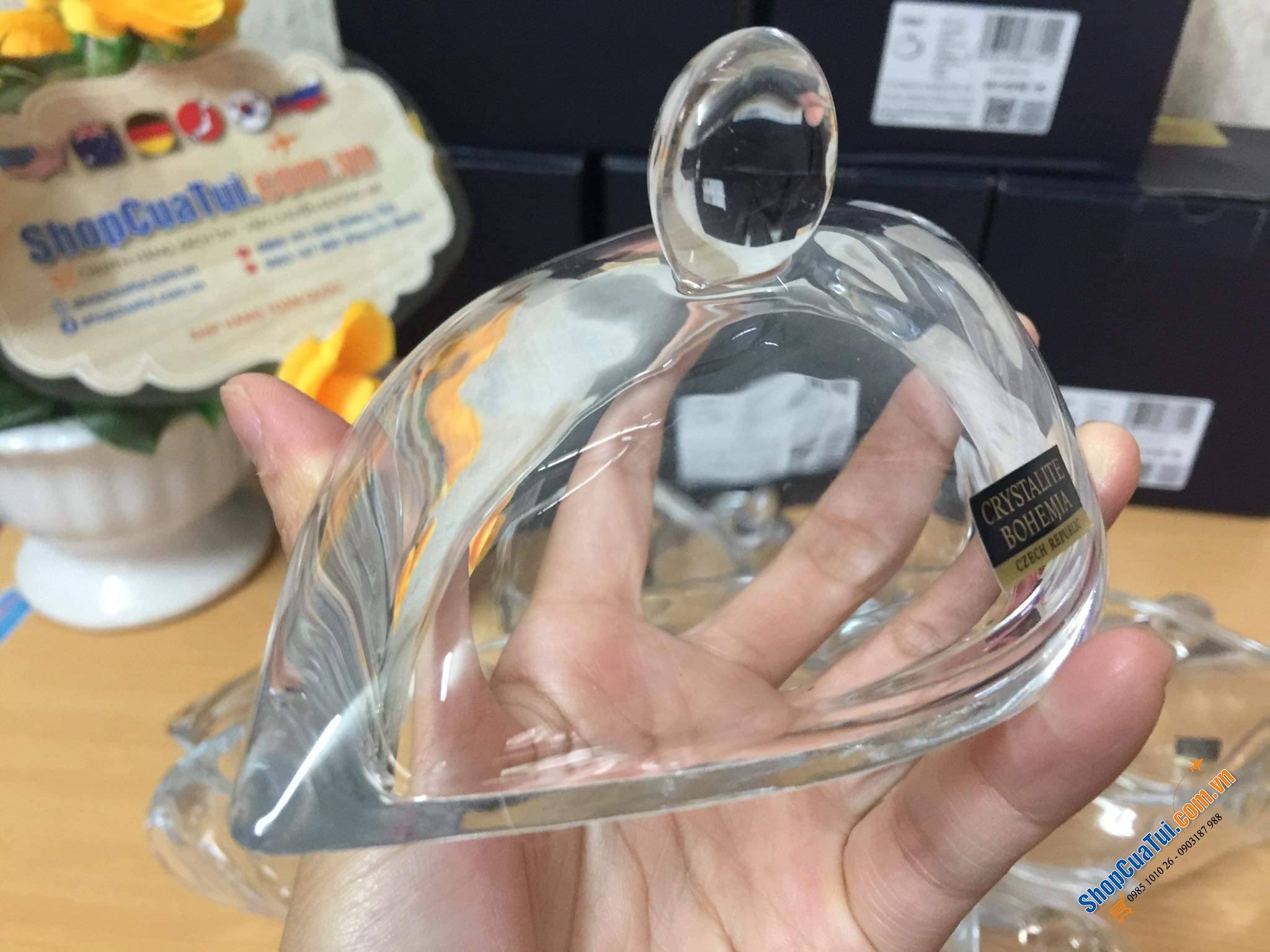 Âu, thố đựng mứt, kẹo Bohemia siêu đẹp - Xếp 5 âu thành bông hoa tuyệt mỹ