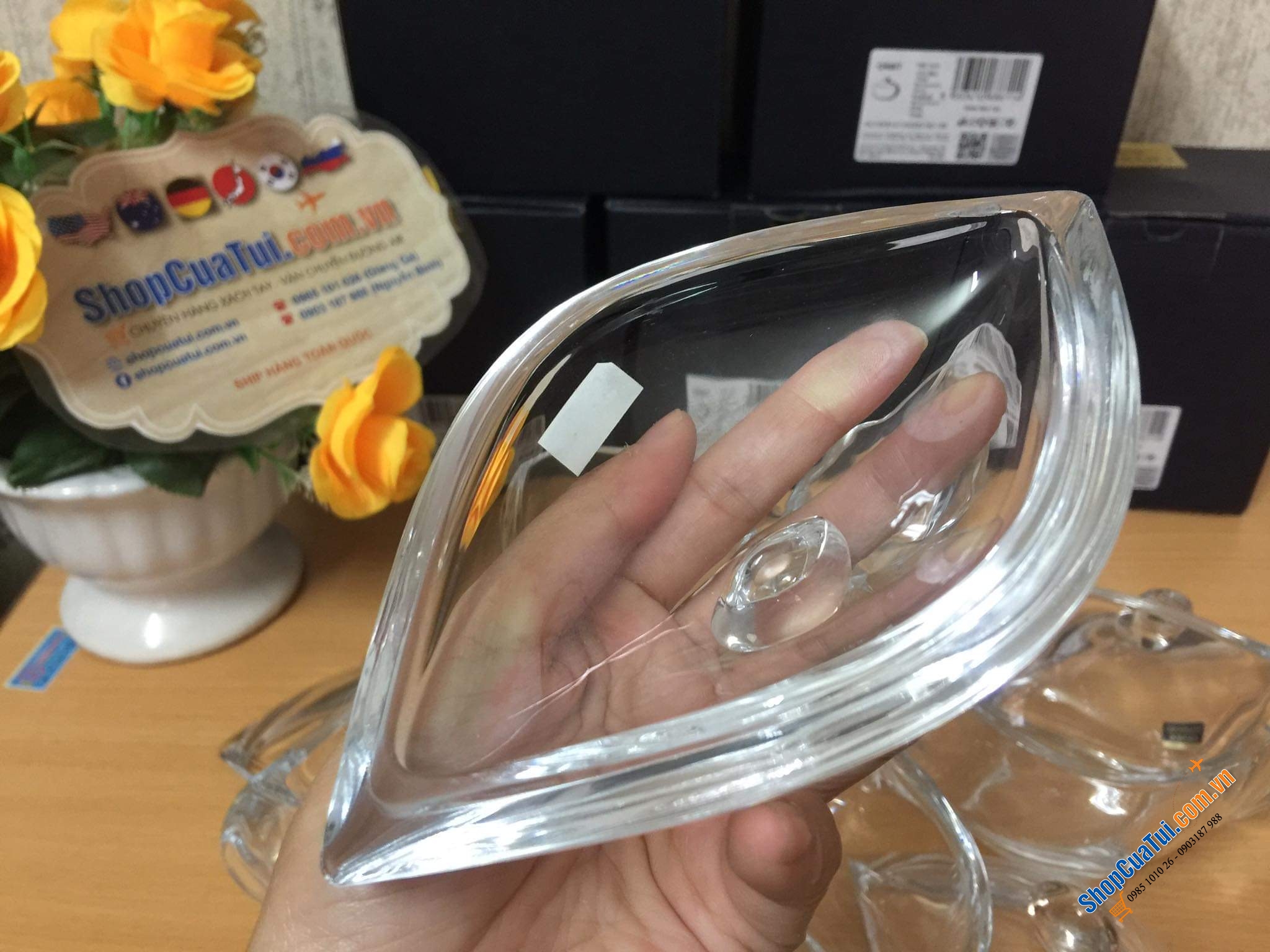 Âu, thố đựng mứt, kẹo Bohemia siêu đẹp - Xếp 5 âu thành bông hoa tuyệt mỹ