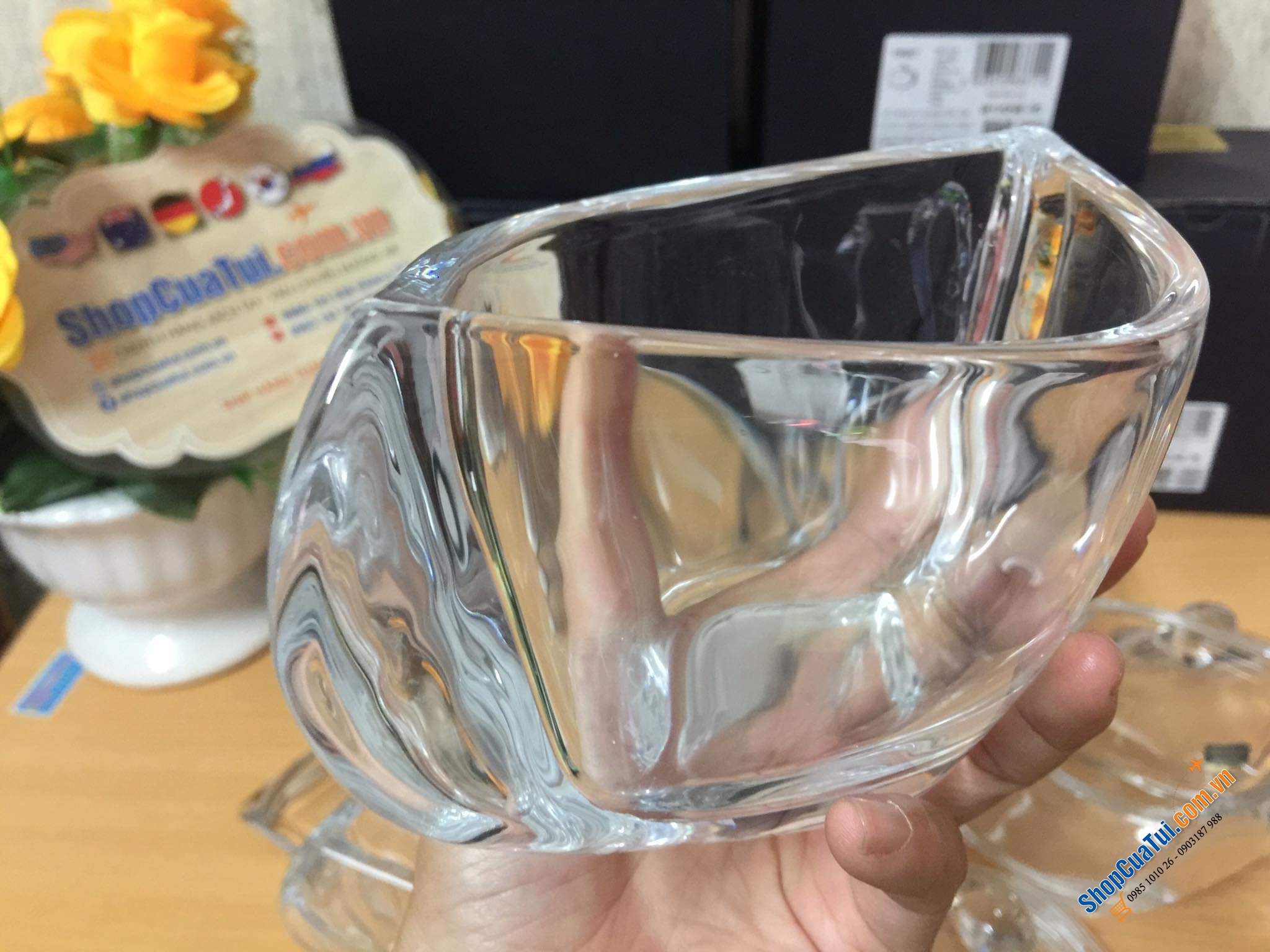 Âu, thố đựng mứt, kẹo Bohemia siêu đẹp - Xếp 5 âu thành bông hoa tuyệt mỹ