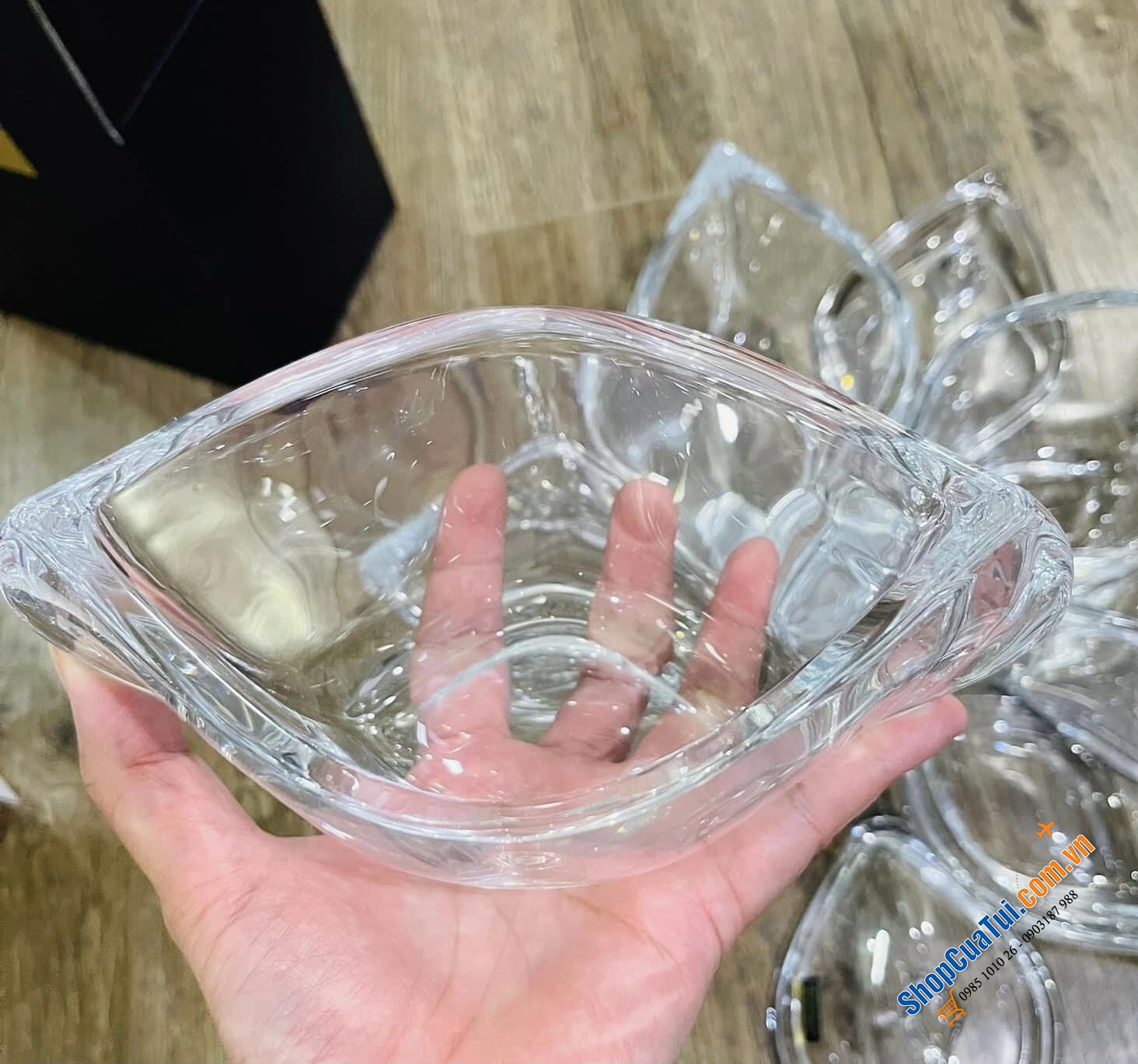 Set 5 Âu, thố đựng mứt, kẹo Bohemia siêu đẹp - Xếp 5 âu thành bông hoa tuyệt mỹ