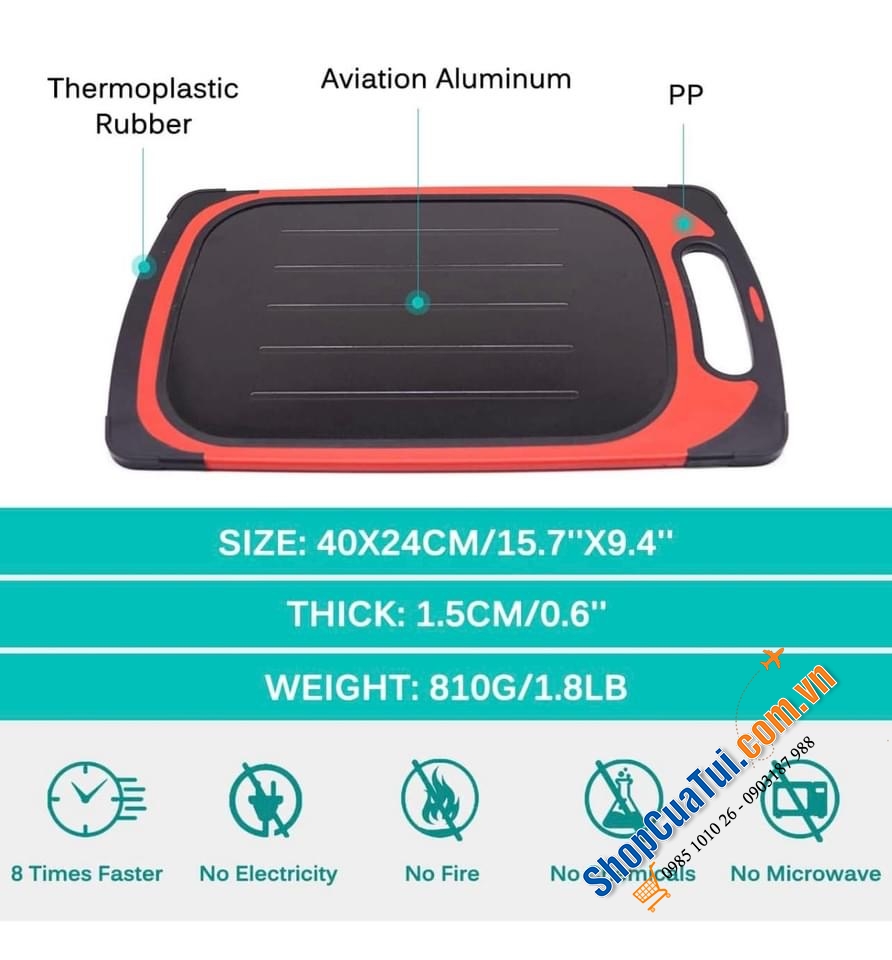 THỚT RÃ ĐÔNG VÀ THÁI 2 in 1 GEMITTO.