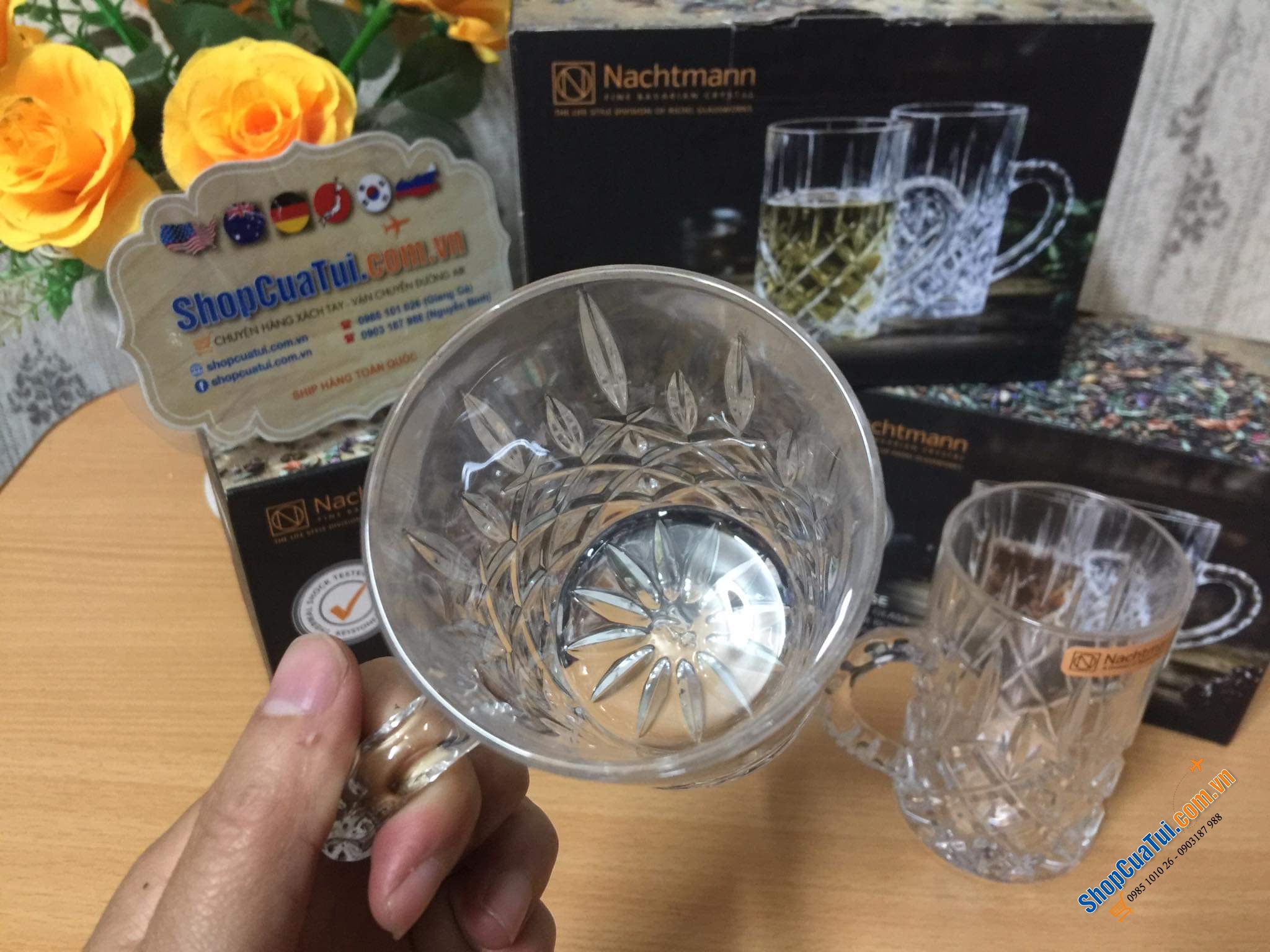 Set 2 cốc uống trà, uống bia Nachtmann Teeglas Noblesse 103767 dung tích 250ml