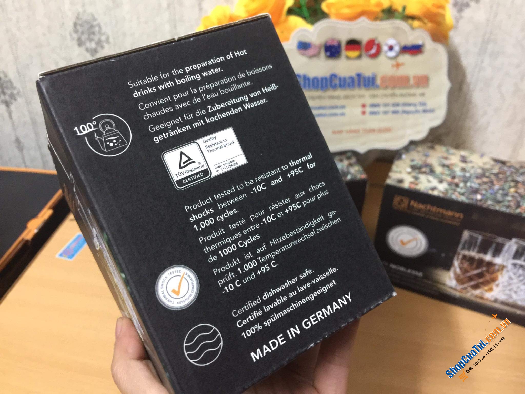 Set 2 cốc uống trà, uống bia Nachtmann Teeglas Noblesse 103767 dung tích 250ml