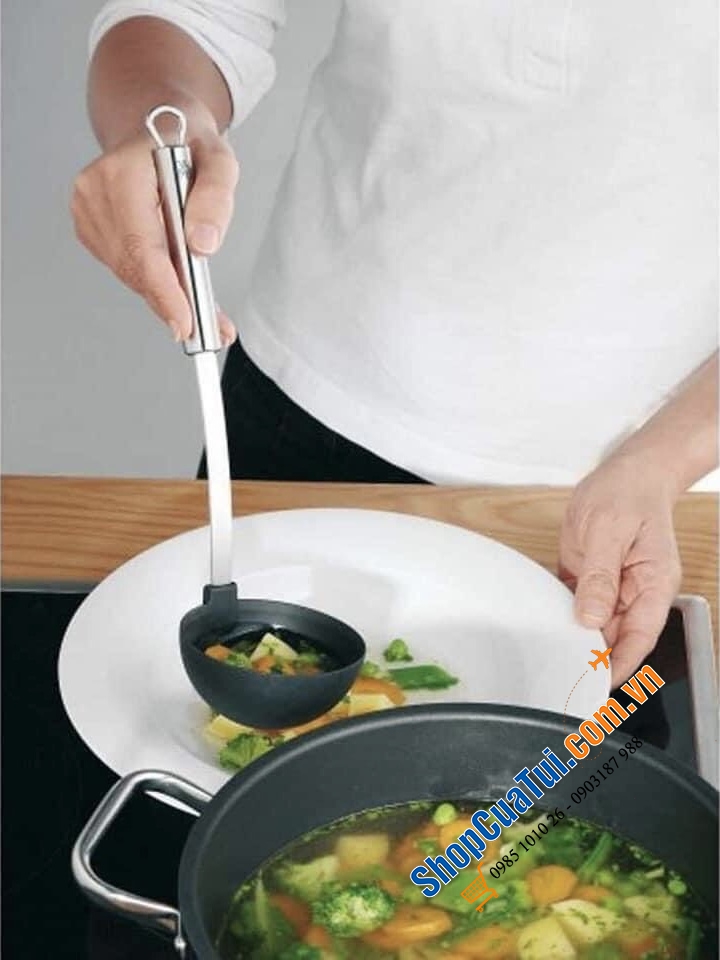 Muôi nấu bếp WMF profi plus 30cm - Muỗng Múc Canh Wmf Grivory Profi Plus 18.7477.6030