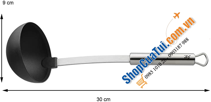 Muôi nấu bếp WMF profi plus 30cm - Muỗng Múc Canh Wmf Grivory Profi Plus 18.7477.6030