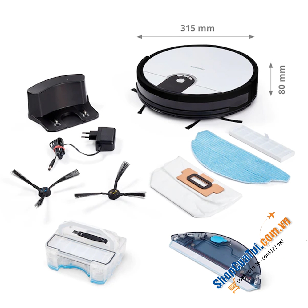 Model mới Robot hút bụi và lau nhà medion MD 20011 NEW - là model mới và hoàn hảo hơn với công nghệ lốc xoáy Zyklon-Technologie tiên tiến