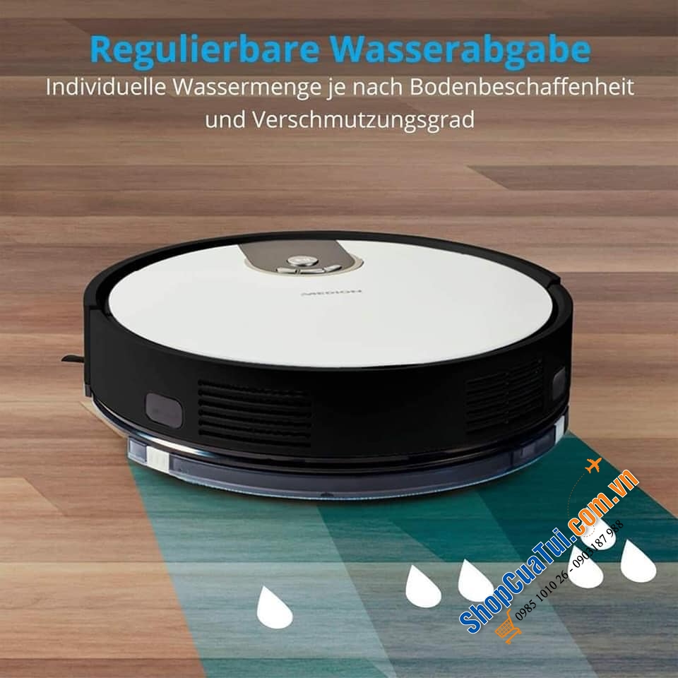 Model mới Robot hút bụi và lau nhà medion MD 20011 NEW - là model mới và hoàn hảo hơn với công nghệ lốc xoáy Zyklon-Technologie tiên tiến
