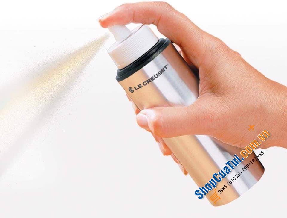 Xịt dầu dấm Le creuset màu inox siêu sang