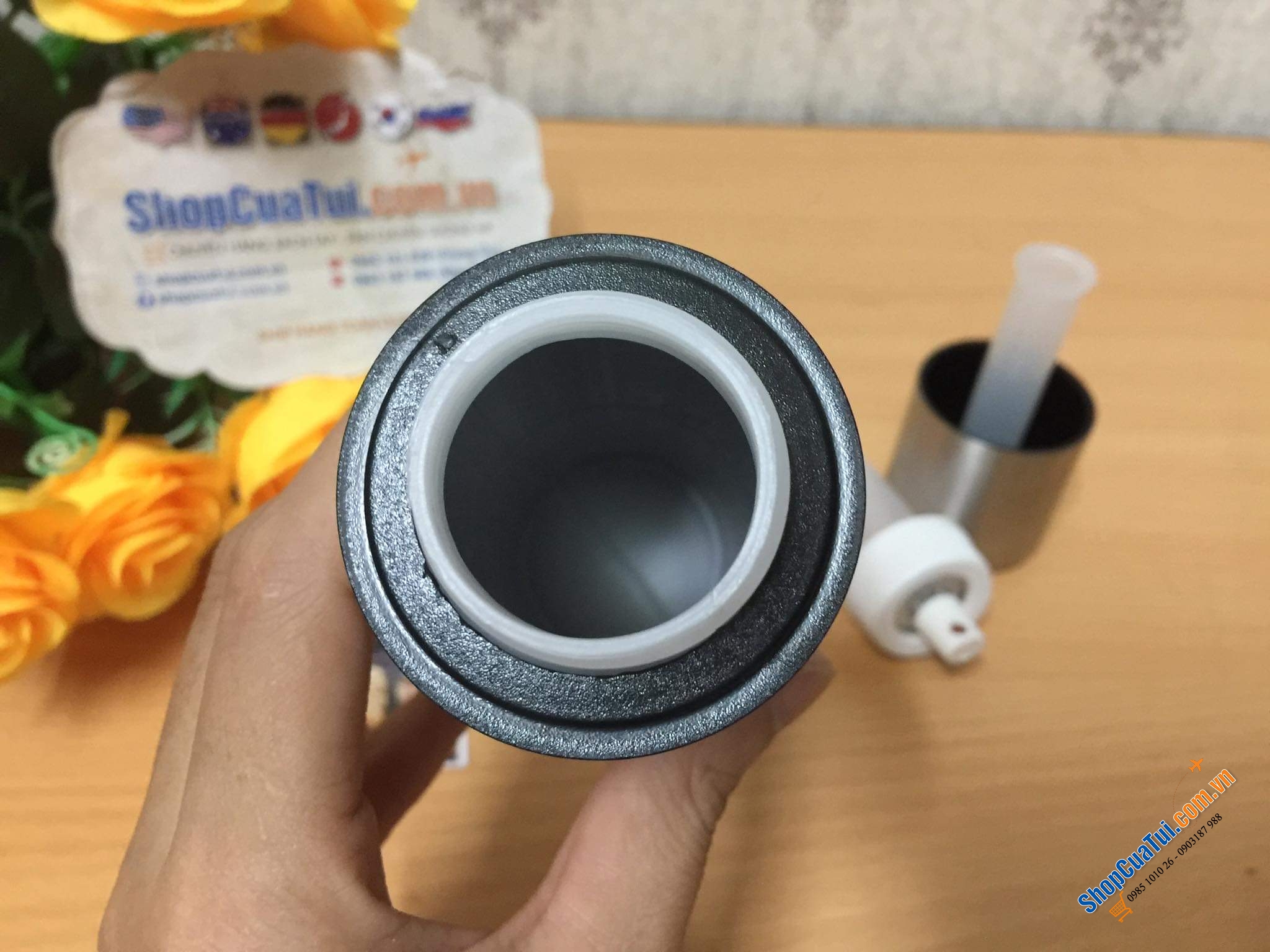 Xịt dầu dấm Le creuset màu inox siêu sang