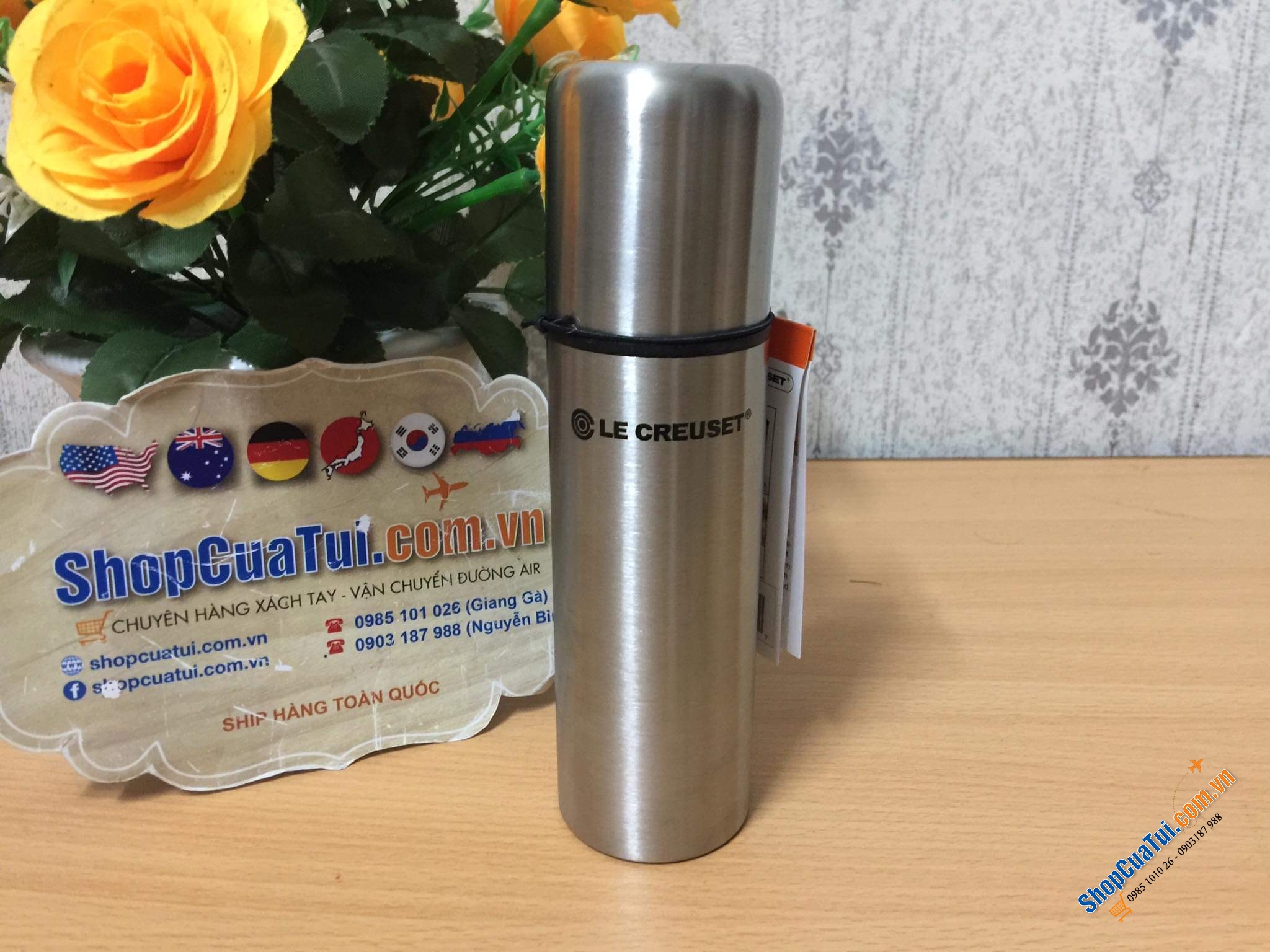 Xịt dầu dấm Le creuset màu inox siêu sang