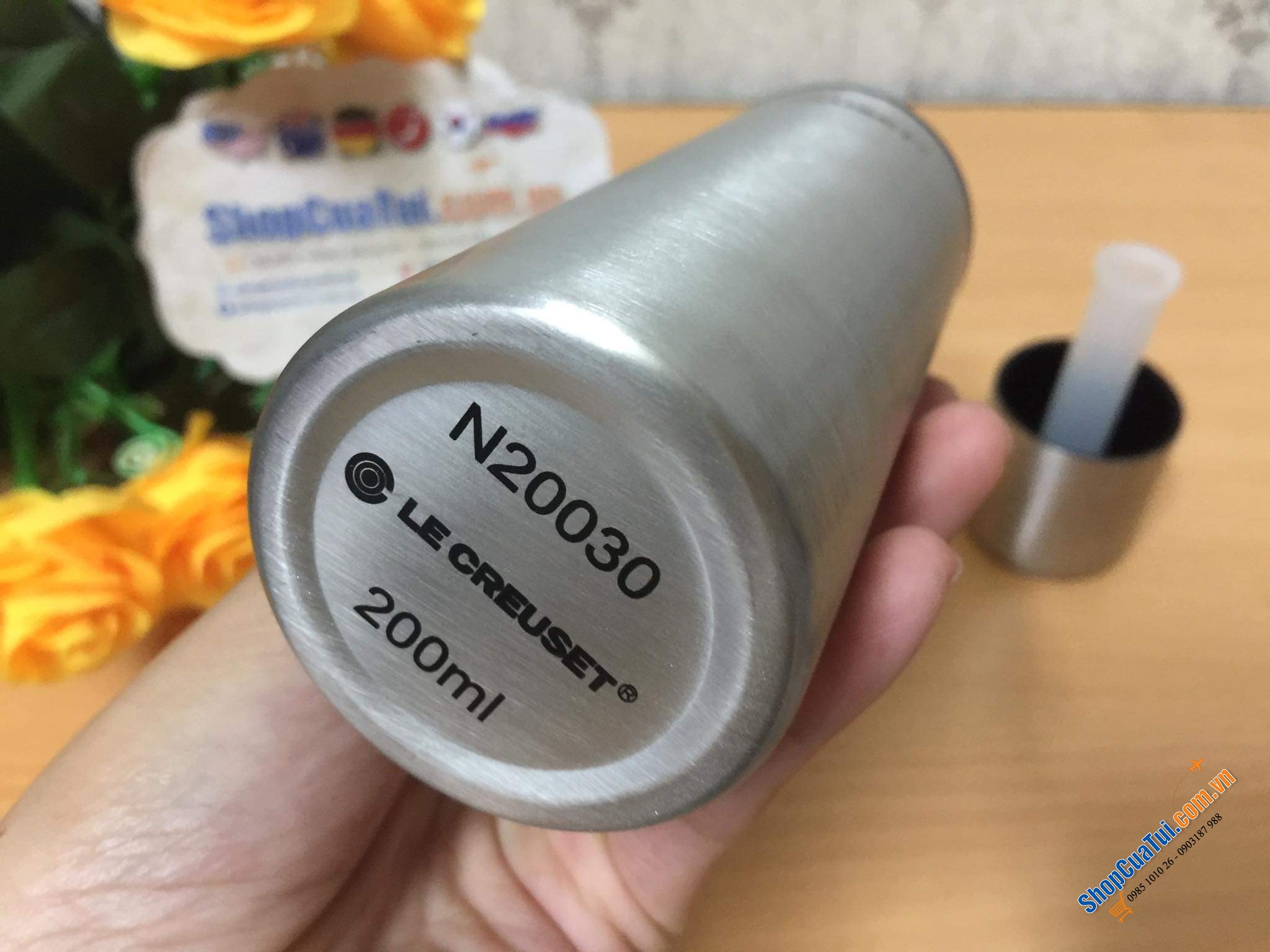 Xịt dầu dấm Le creuset màu inox siêu sang