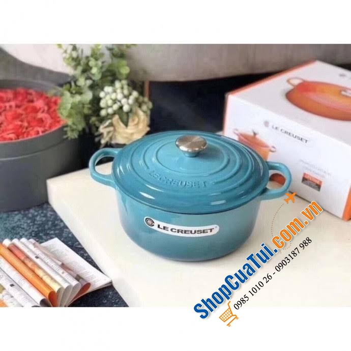 NỒI Le Creuset 20 cm màu XANH CARIBEAN