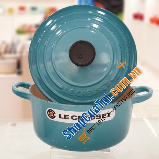NỒI Le Creuset 20 cm màu XANH CARIBEAN