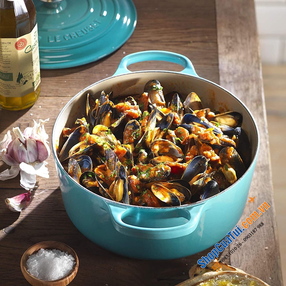 NỒI Le Creuset 20 cm màu XANH CARIBEAN