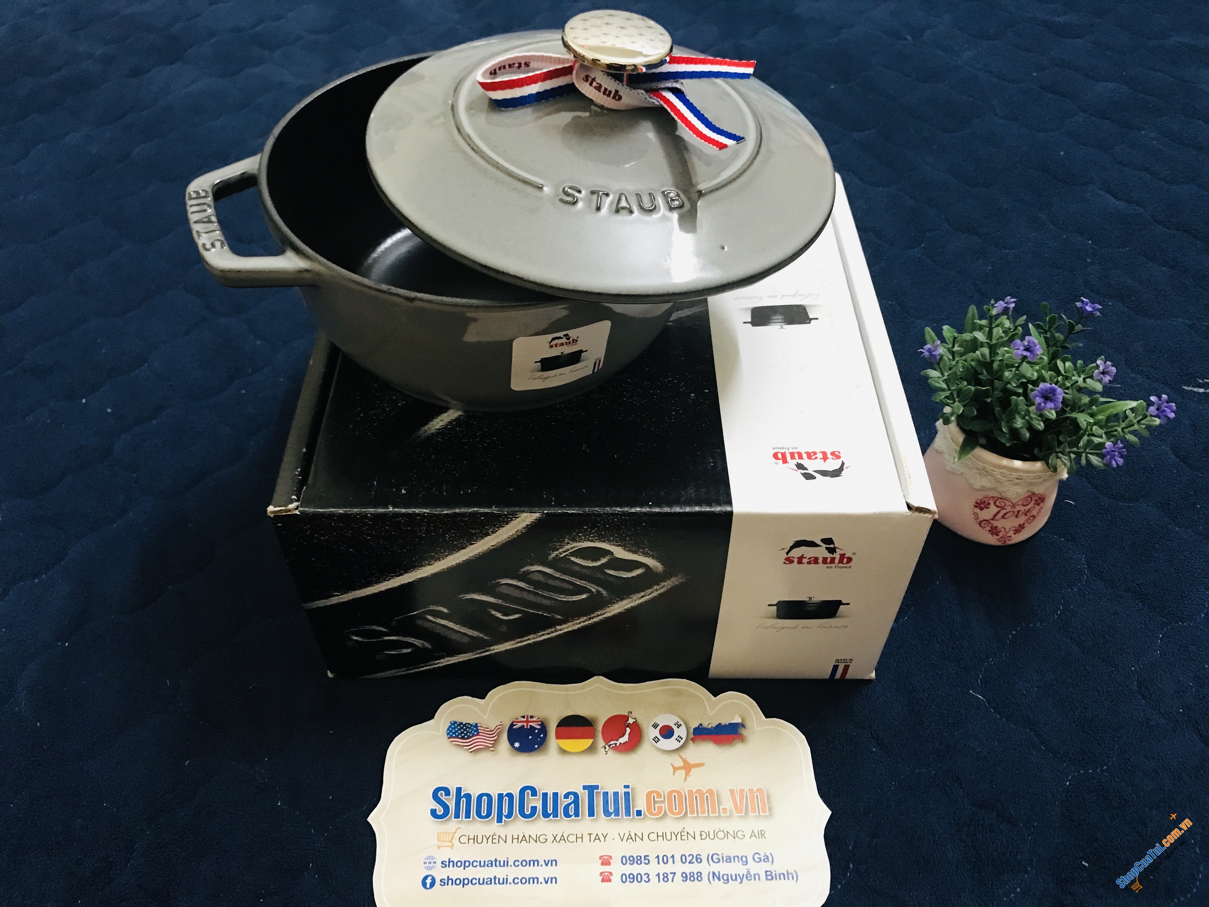 NỒI STAUB XÁM TRÒN 16 CM LA MARMITE