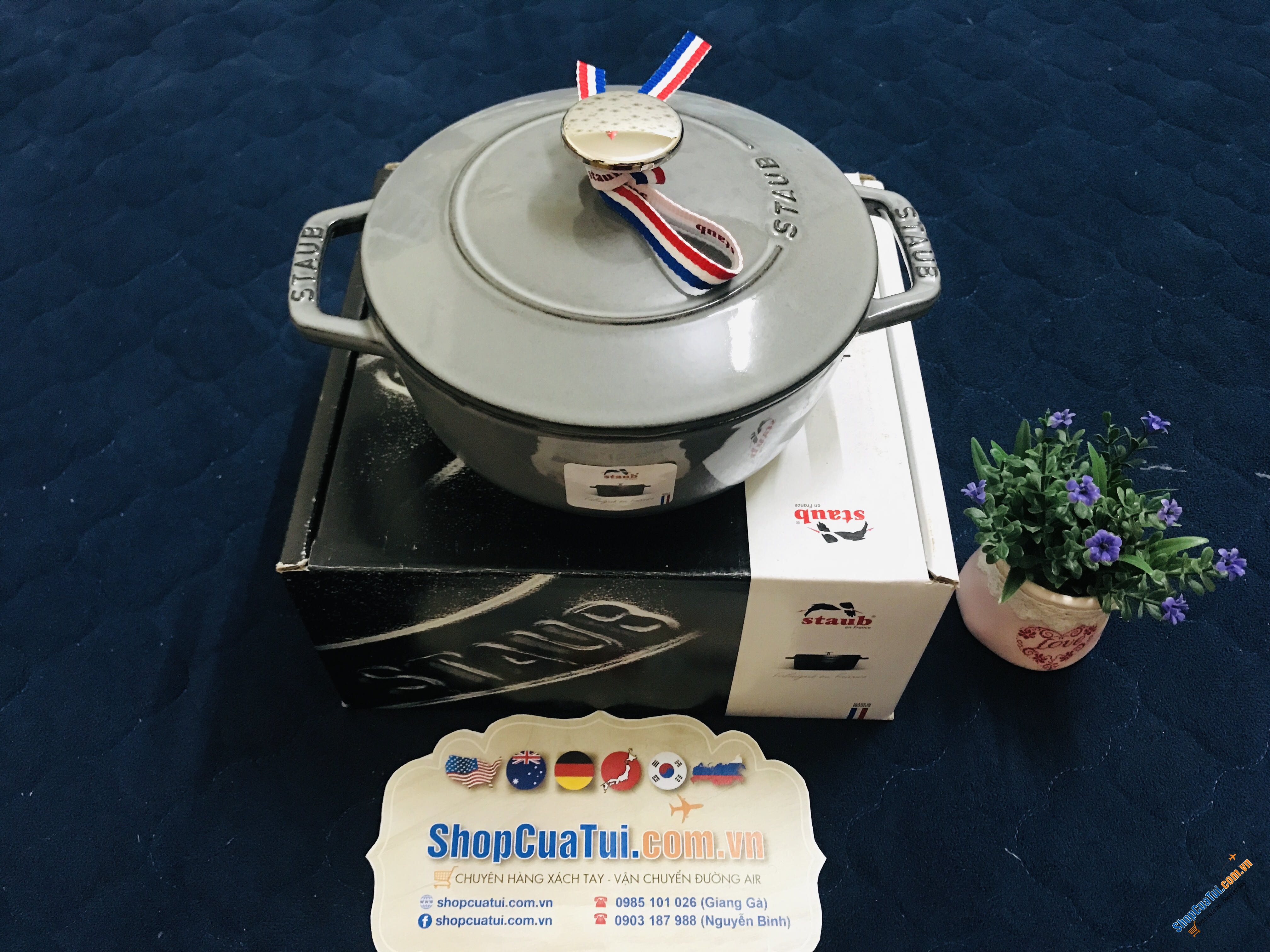 NỒI STAUB XÁM TRÒN 16 CM LA MARMITE