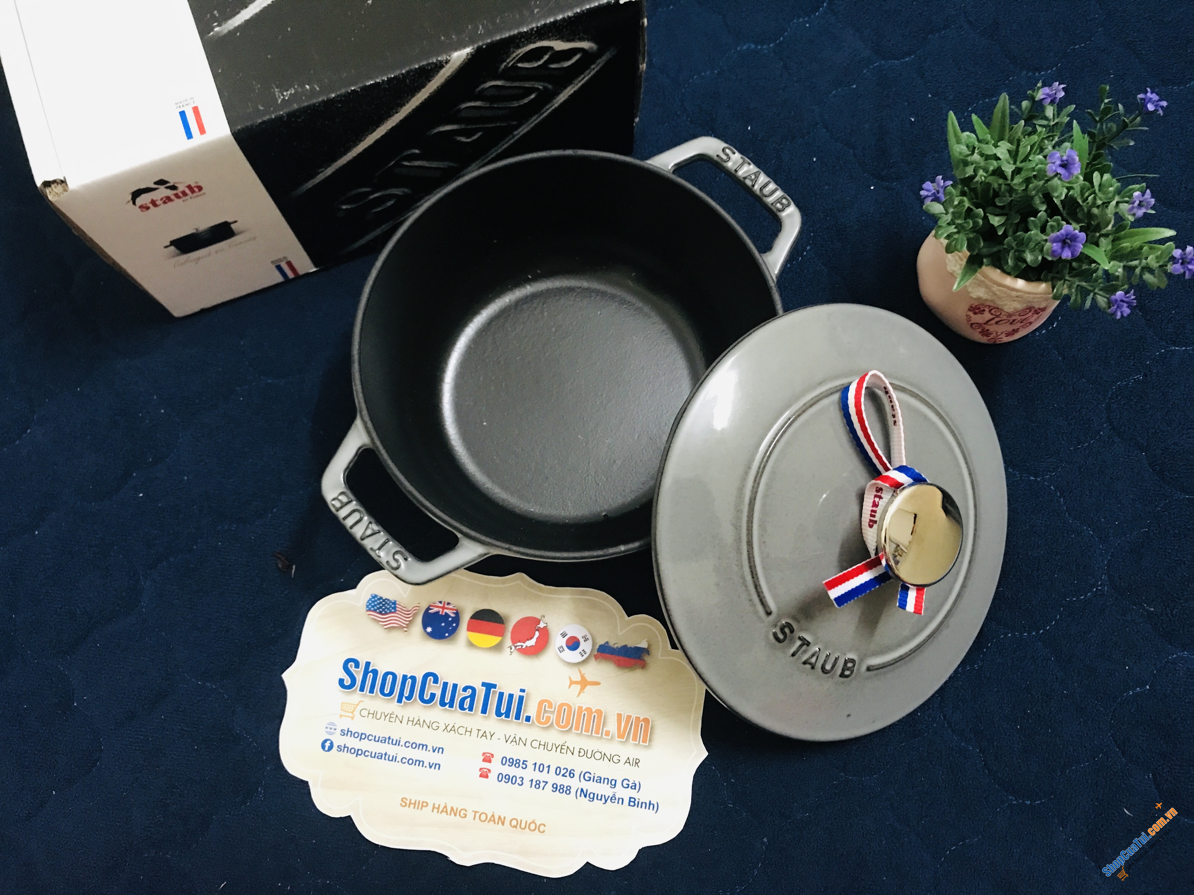 NỒI STAUB XÁM TRÒN 16 CM LA MARMITE