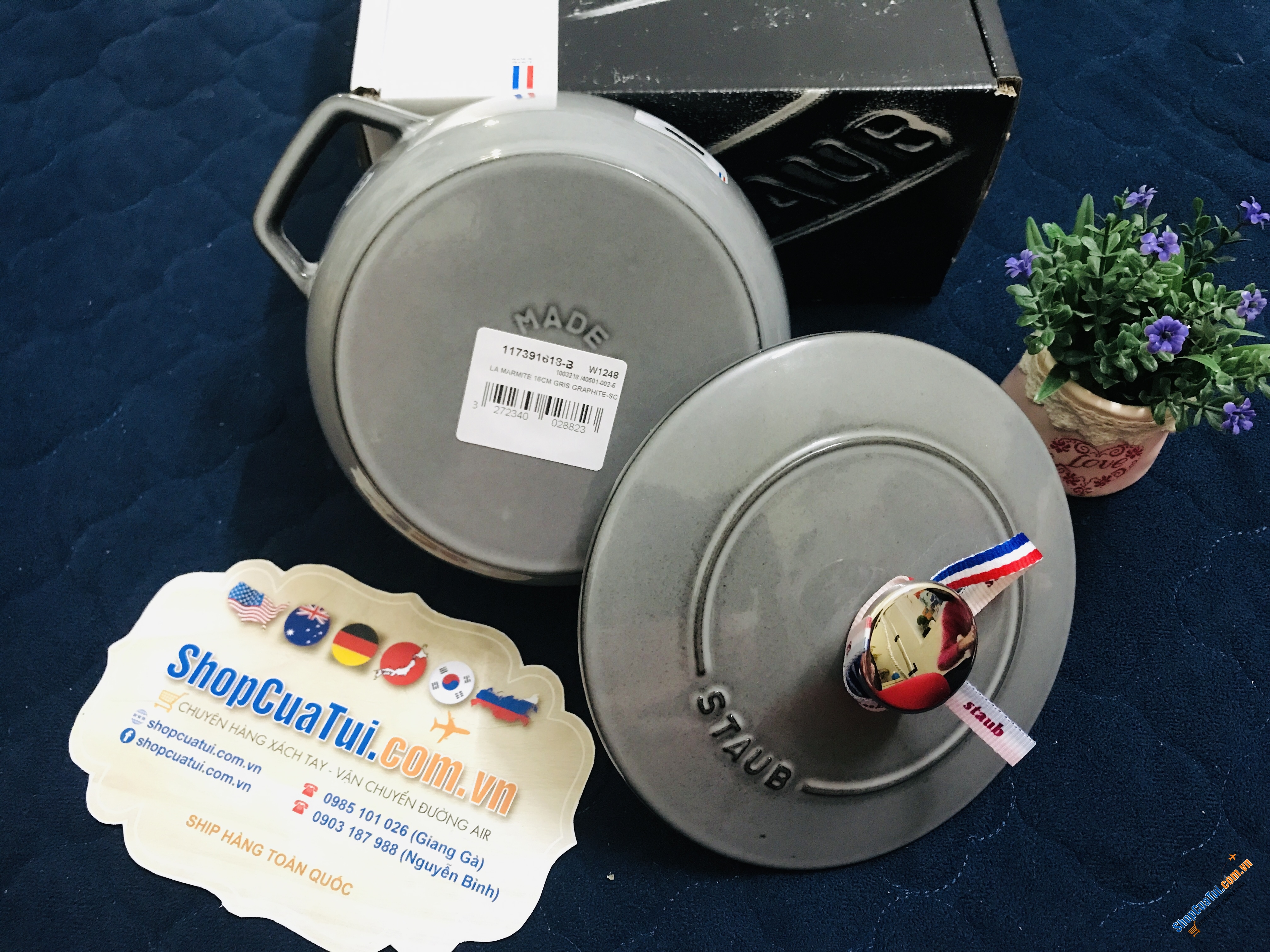 NỒI STAUB XÁM TRÒN 16 CM LA MARMITE