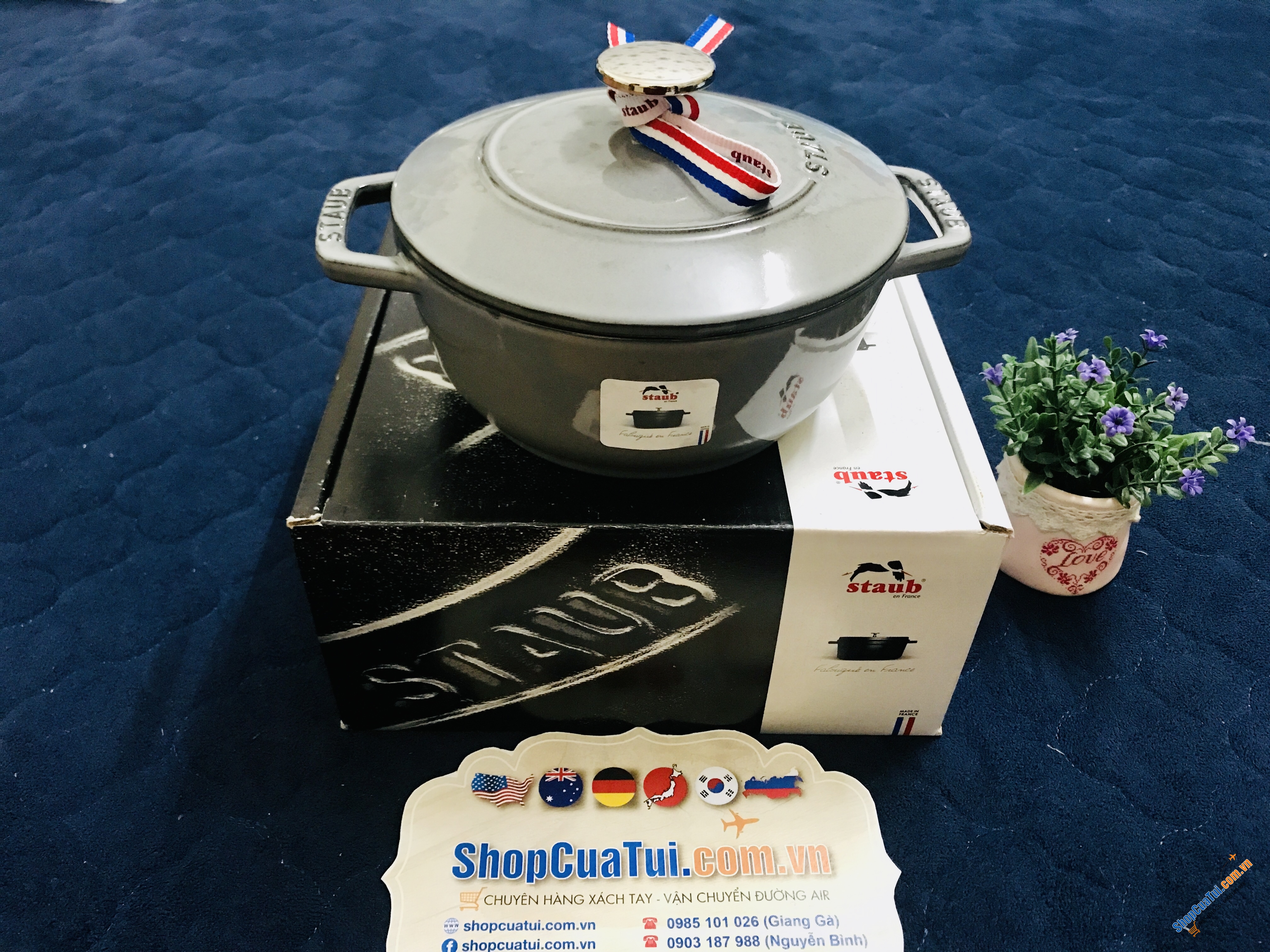 NỒI STAUB XÁM TRÒN 16 CM LA MARMITE