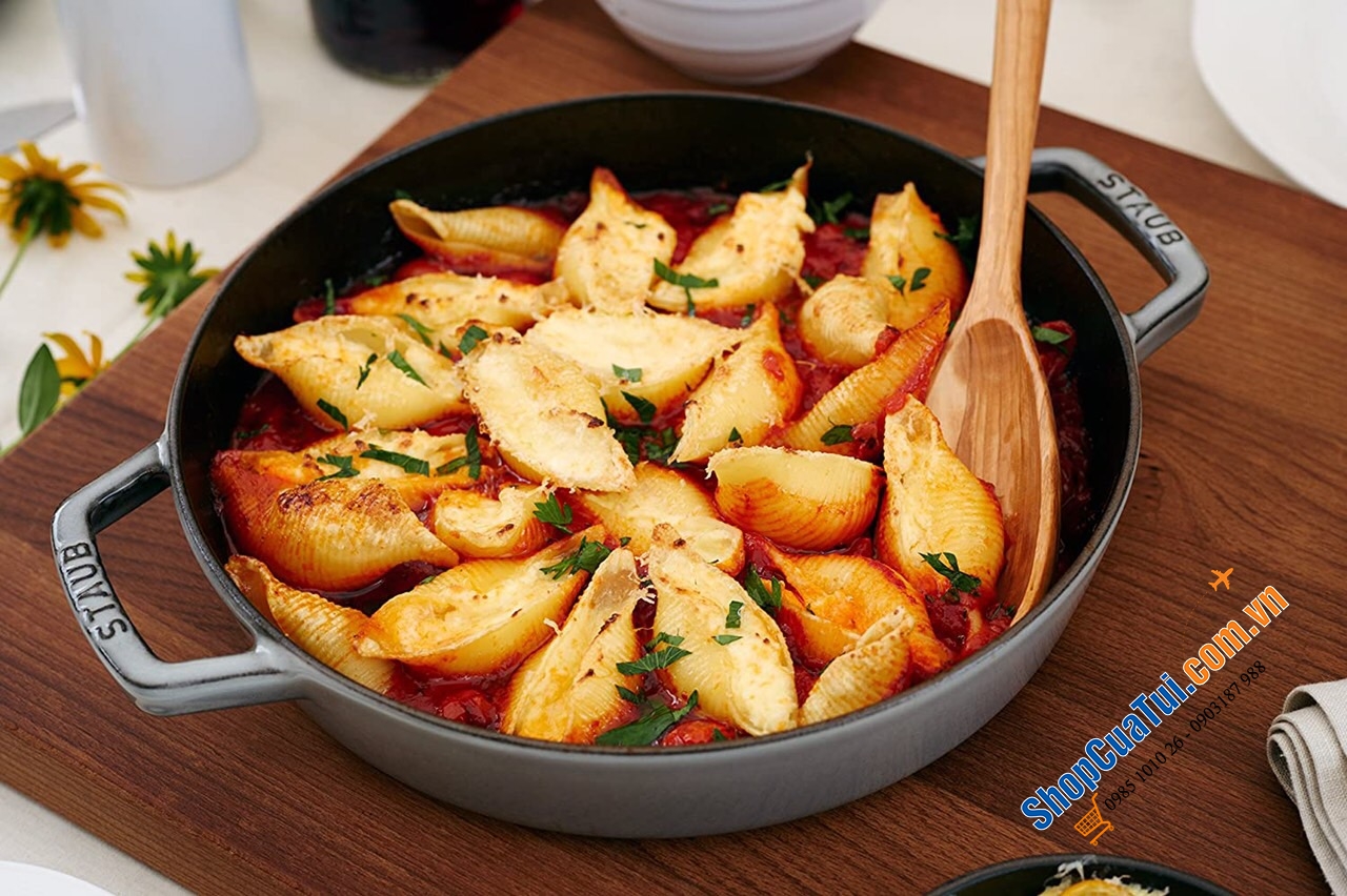 CHẢO STAUB XÁM 2 QUAI 20 CM - MADE IN FRANCE