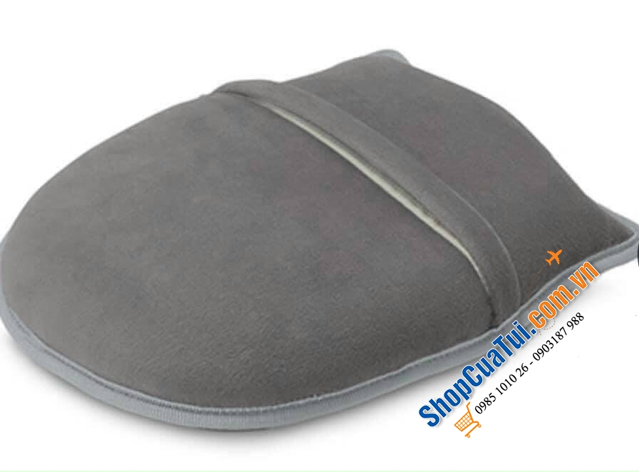 GỐI RUNG MASSAGE CÚ MÈO - HÀNG NỘI ĐỊA ĐỨC màu xám