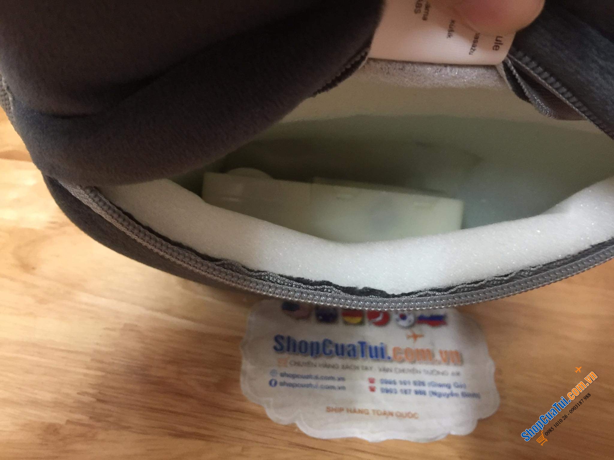 GỐI RUNG MASSAGE CÚ MÈO - HÀNG NỘI ĐỊA ĐỨC màu xám