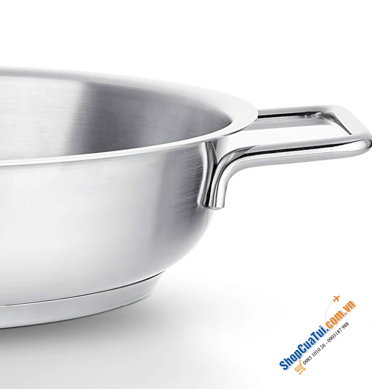 Chảo Inox tay cầm hai bên Fissler Pure Collection Serving Ø24cm.