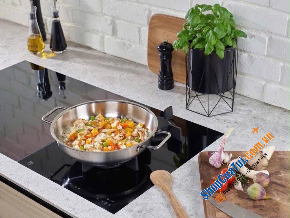 Chảo Inox tay cầm hai bên Fissler Pure Collection Serving Ø24cm.