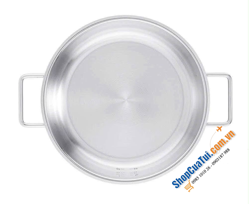 Chảo Inox tay cầm hai bên Fissler Pure Collection Serving Ø24cm.