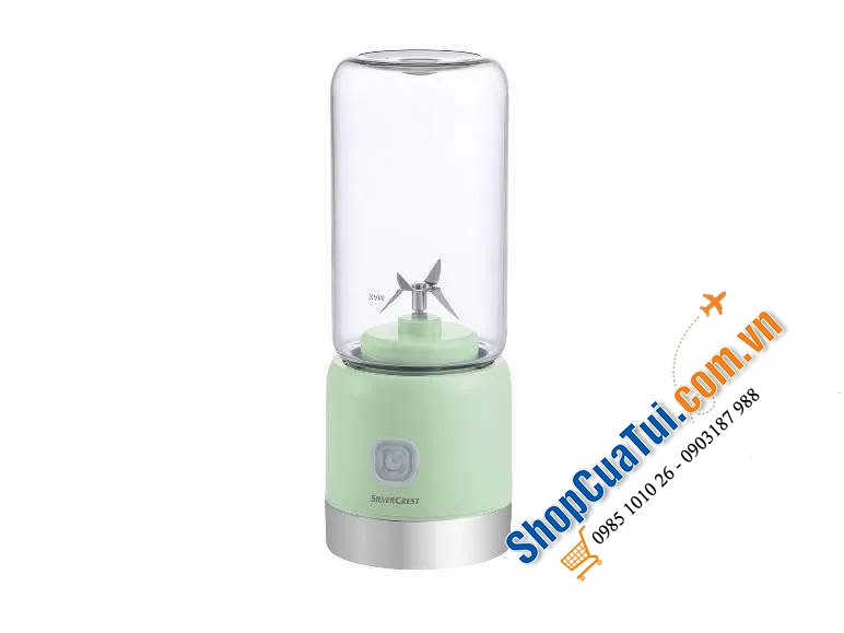 Máy xay sinh tố mini SILVERCREST Germany Smoothie màu mint.