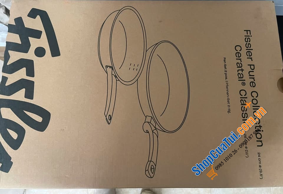 SET 2 Chảo Fissler Ceratal Classic 28cm + Chảo Pure 24cm.