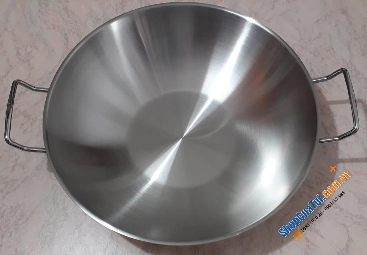 Chảo sâu lòng Fissler Nanjing 36cm kèm xửng hấp siêu dày dặn.