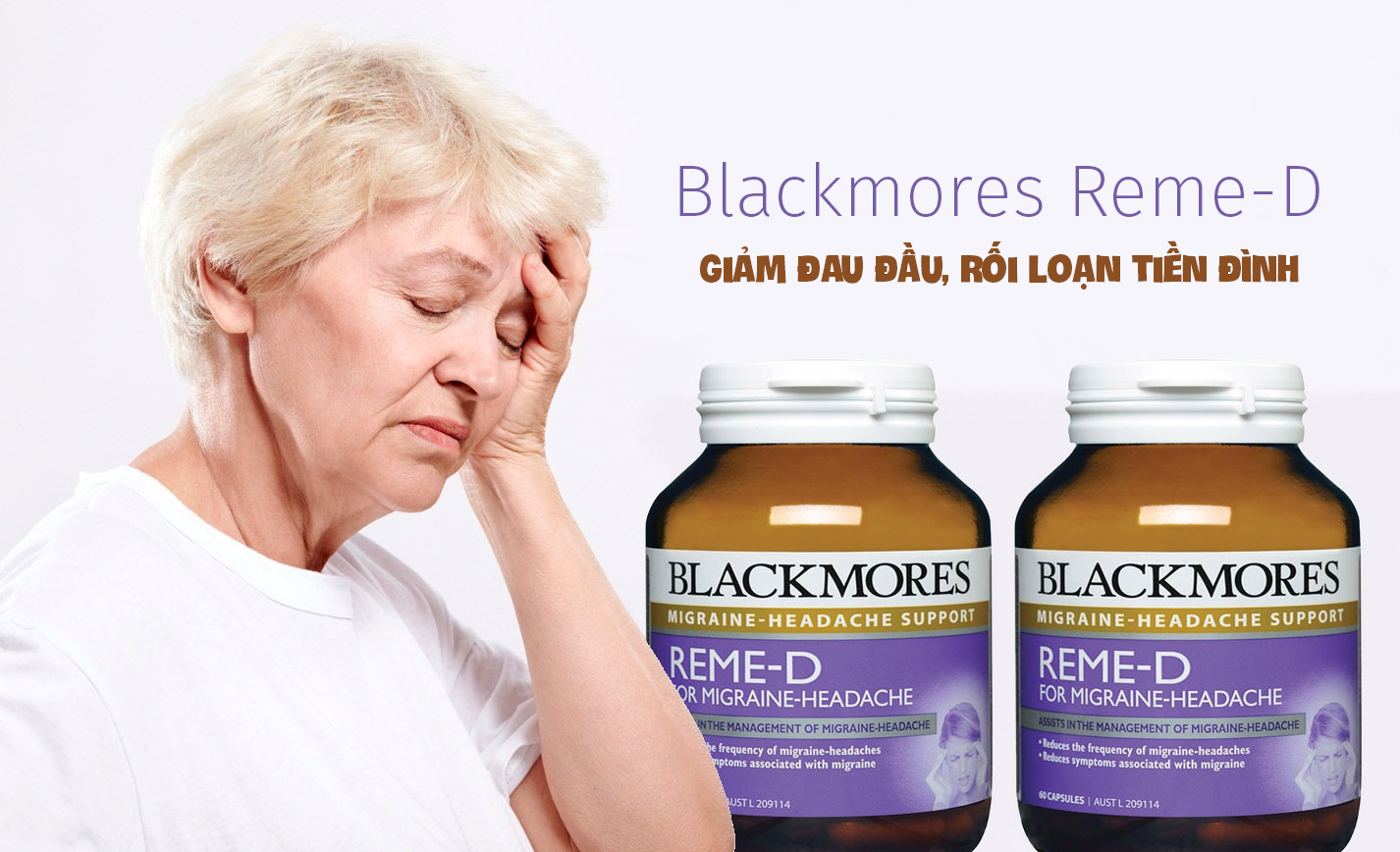Viên uống Blackmores Reme – D - Giảm đau nửa đầu, rối loạn tiền đình