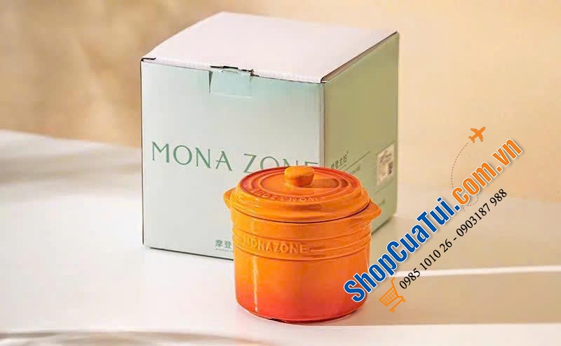 HŨ SỨ MINI 2 NẮP MONAZONE 500ML (Có 7 màu)
