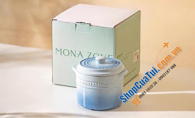 HŨ SỨ MINI 2 NẮP MONAZONE 500ML (Có 7 màu)