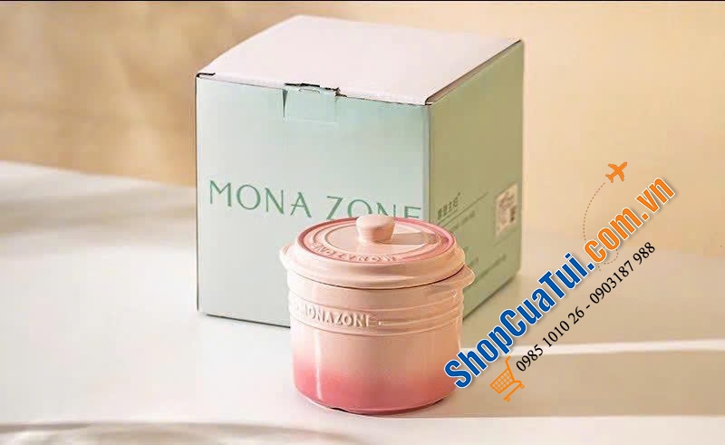 HŨ SỨ MINI 2 NẮP MONAZONE 500ML (Có 7 màu)