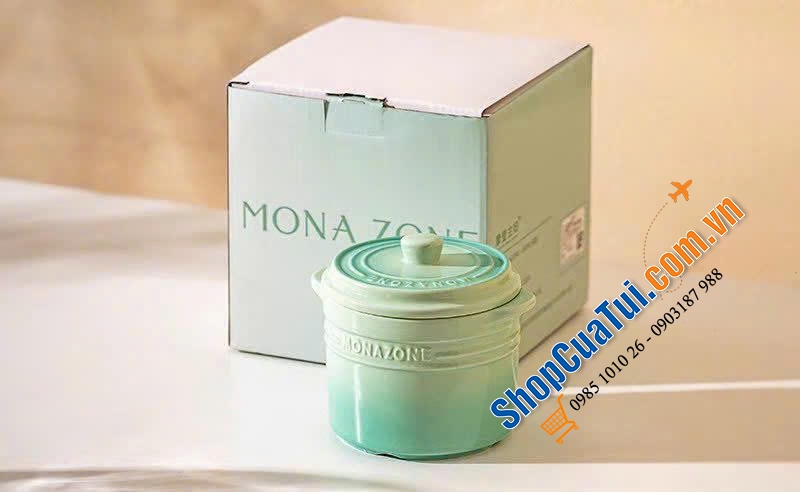 HŨ SỨ MINI 2 NẮP MONAZONE 500ML (Có 7 màu)