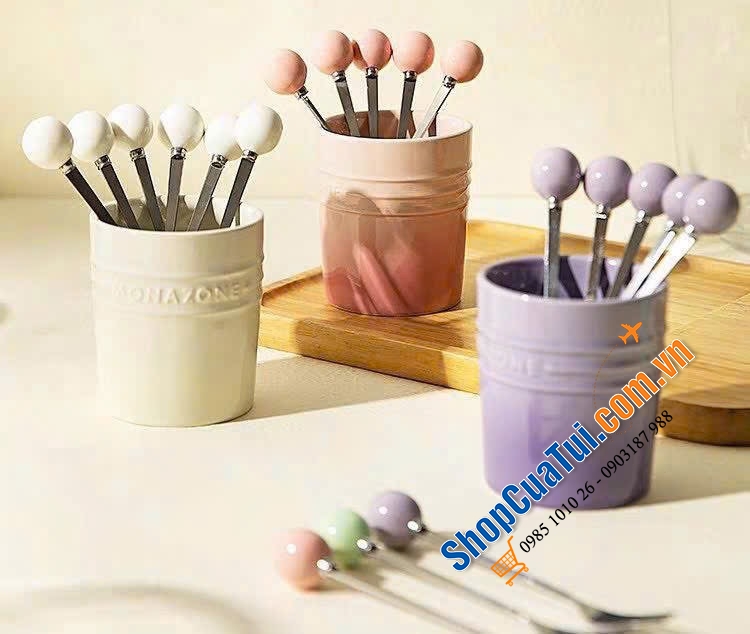 SET DĨA HOA QUẢ KÈM HŨ MONAZONE (7 màu)